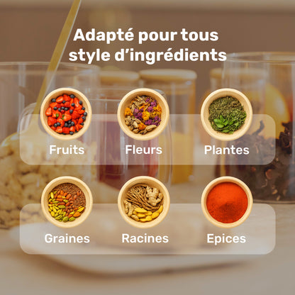 Kit d’infusion Woodtea avec votre guide de 26 recettes